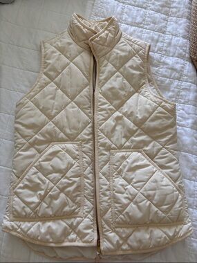 J. Crew Factory Quilted Cream Vest